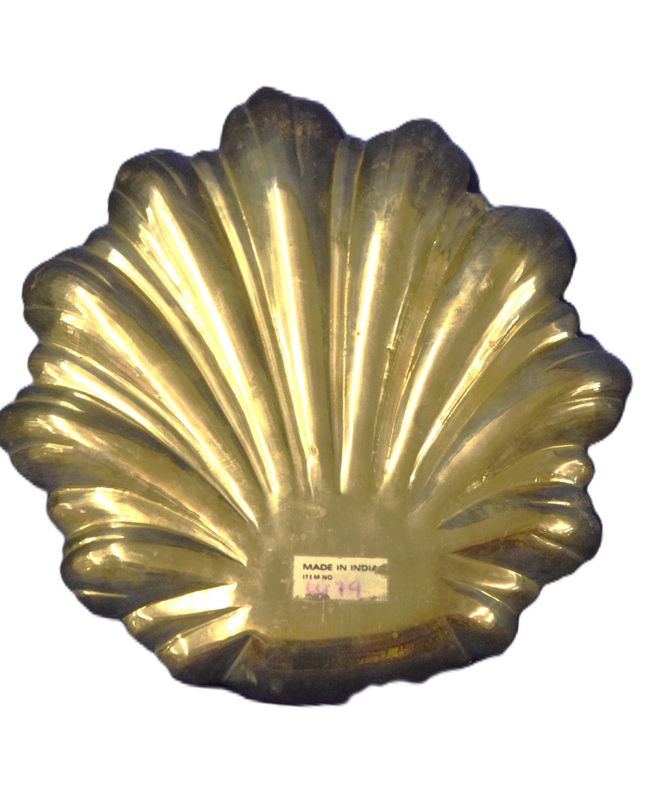 Vintage Brass Shell Trinket Dish
