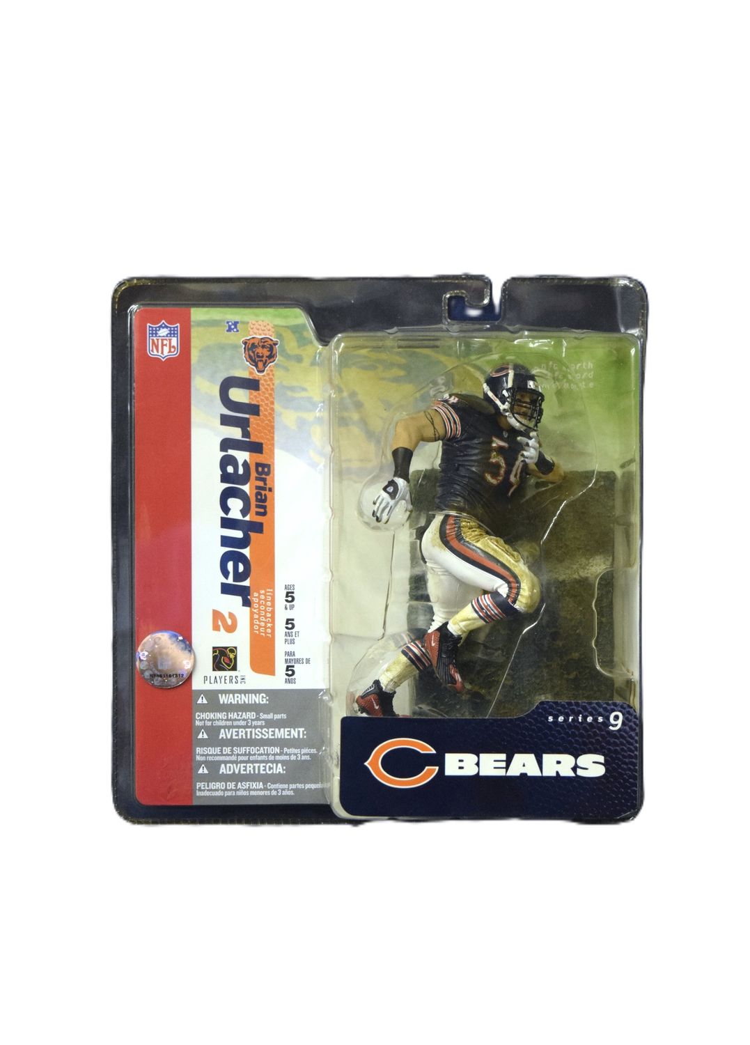 NFL Players Series 9, Brian Urlacher, Chicago Bears, 2004 McFarland Toys