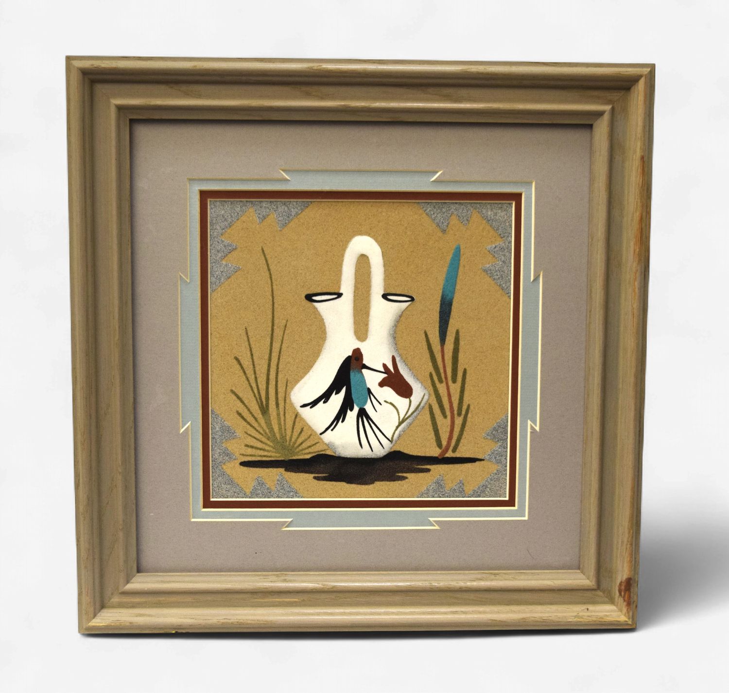 Framed, Matted, Signed Navajo Sand Painting