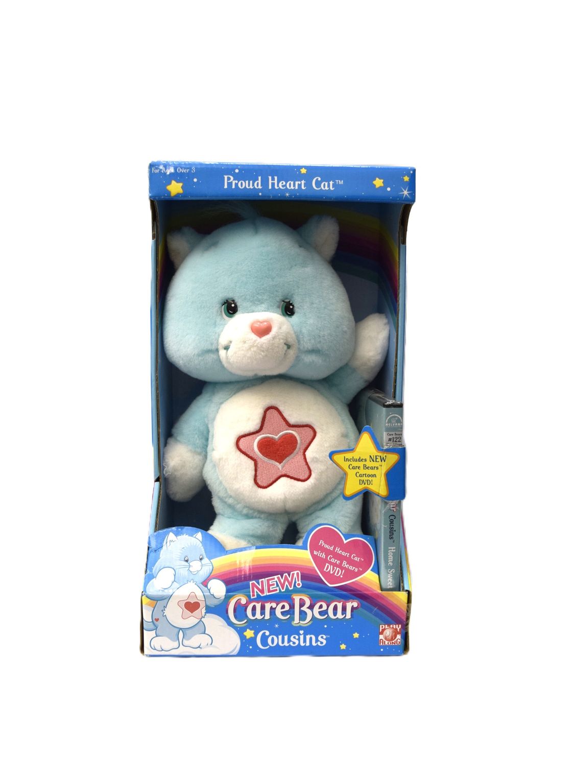 Care Bear Cousins, Proud Heart Cat, New in Box with DVD