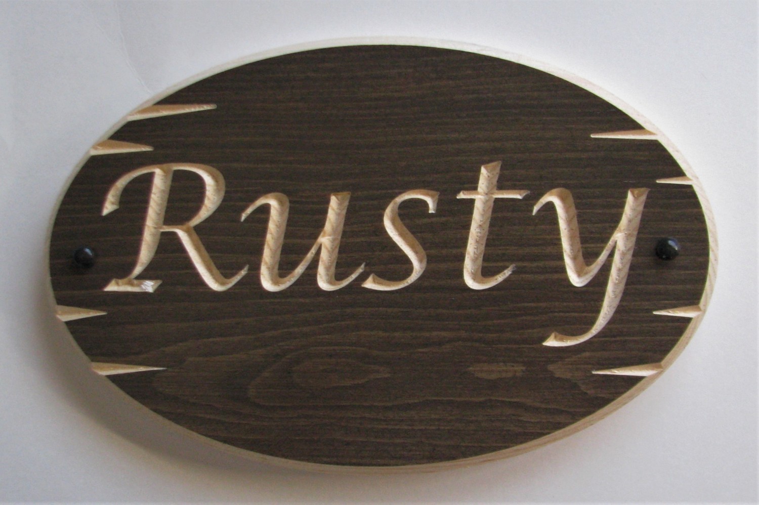 Custom Carved Distressed Look Stained Wood Horse Stall Stable Signs Horse Name Plaque