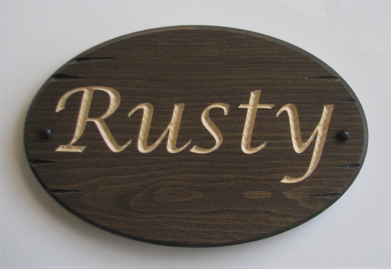 Personalised Carved Distressed Look Stained Wood Horse Stall Stable Signs Horse Name Plaque