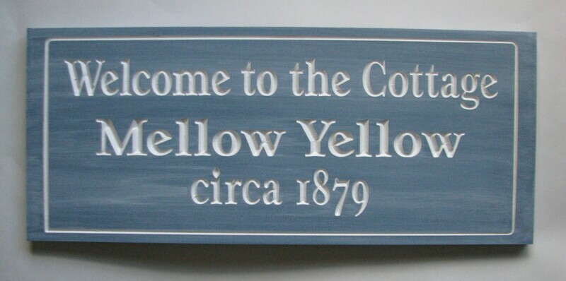 Custom Whitewashed Wood Cottage Sign Family Name Camp Sign