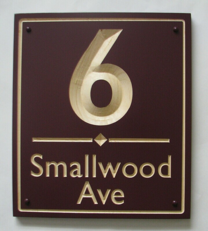 Custom Wood Address Sign - House Number Sign - Street Name Sign