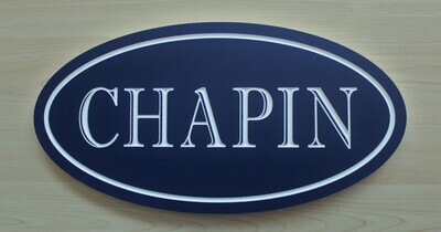 Custom Oval PVC  Cottage Sign Family Name Sign- Weather resistant.