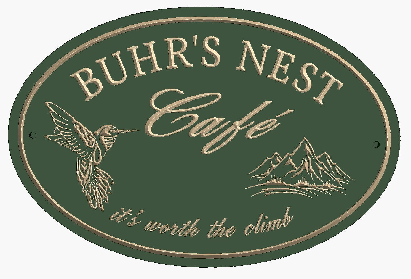 Reserved for RJ Buhr Custom Exterior Oval Wood Sign