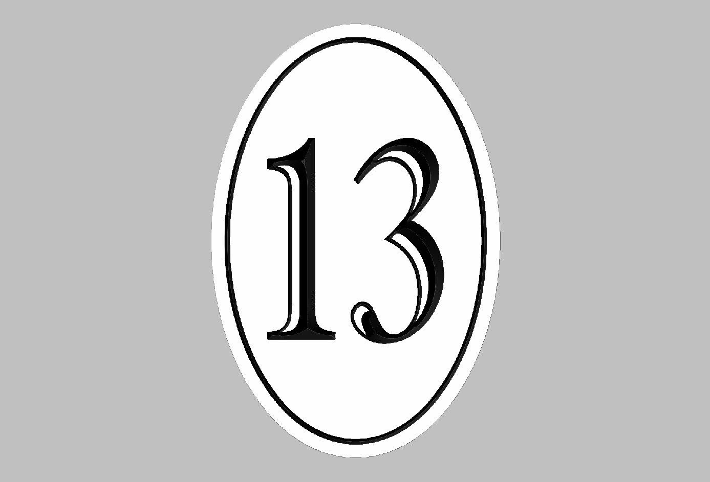 RESERVED FOR Ian P Custom Oval  PVC House Number Sign - Weather Resistant