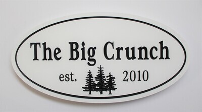 White Oval House  Sign - Cottage Sign with Trees With Painted Carving - Weather Resistant solid 3/4 inch thick PVC.