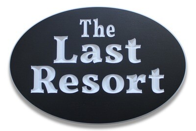 Weather Resistant Custom Exterior Oval Sign Cottage Sign House Sign Painted with White Carving - Solid 3/4 inch thick PVC