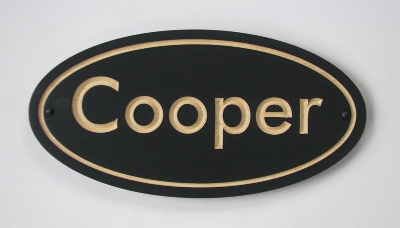 Oval Family Name Wood Sign