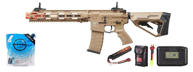 HFC HB-202Z AEG LE-ONE Polymer Rifle - Battery+Adapter+Charger Combo - Tan