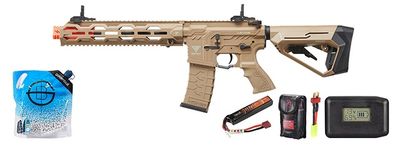 HFC HB-202Z AEG LE-ONE Polymer Rifle - Battery+Adapter+Charger Combo - Tan