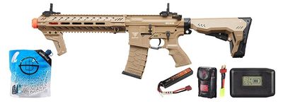 HFC HB-203 Sport Edition LE-TWO Aeg Polymer Rifle - Battery+Adapter+Charger Combo - Tan