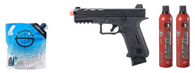 Poseidon Orion Performance Series GBB Pistol No.2 - Black- Green Gas Combo