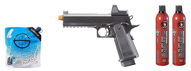 Raven Airsoft 5.1 Hi Capa w/ Micro Dot - Green Gas Combo - Black