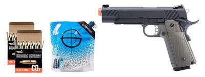 KJW Full Metal Custom 1911 Tactical Hi-capa Gas/co2 Blowback - CO2/BB Combo