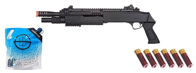 FABARM STF/12 Short Barrel Spring Shotgun - Shell Combo - Black