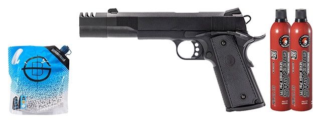 Vorsk Airsoft VP-X Gas Blowback Pistol - Green Gas Combo - Black
