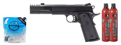 Vorsk Airsoft VP-X Gas Blowback Pistol - Green Gas Combo - Black