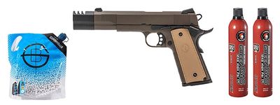 Vorsk Airsoft VP-X Gas Blowback Pistol -  Green Gas Combo - Bronze