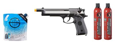 WE-Tech M92 Gas Blowback Airsoft Pistol - Green Gas Combo - 2-Tone