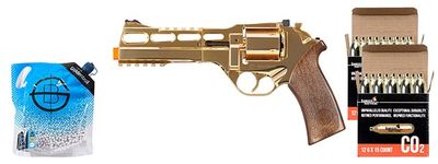 Limited Edition Airsoft Chiappa Rhino 60DS CO2 Revolver - CO2 Combo - Gold
