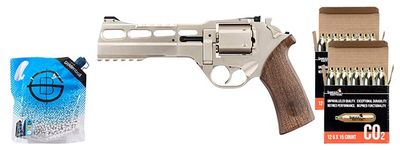 Chiappa Rhino 60DS Airsoft CO2 Revolver Edition - CO2 Combo - Silver