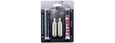 Lancer Defense .43 Cal Pepper Ball and Rubber Ball Pack - 8 Rounds of Each