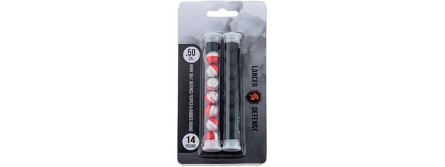 Lancer Defense .50 Cal Pepper Ball and Rubber Ball Pack - 7 Rounds of Each