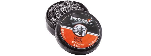 Lancer Tactical 350 Count 0.177 Caliber 10.5 Gram Air Gun Pellets - 4.5mm Domed