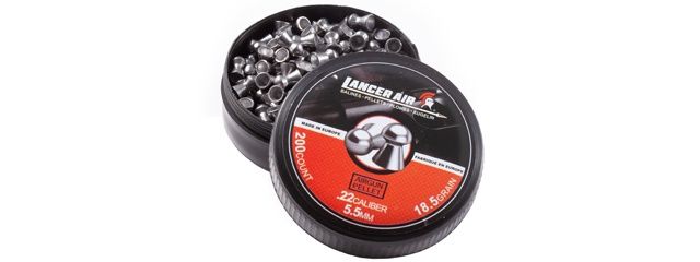 Lancer Air 200 Count 0.22 Caliber 18.5 Gram Air Gun Pellets - 5.5mm Domed