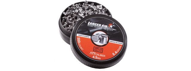 Lancer Air 500 Count 0.177 Caliber 8.4 Gram Air Gun Pellets - 4.5mm Flathead