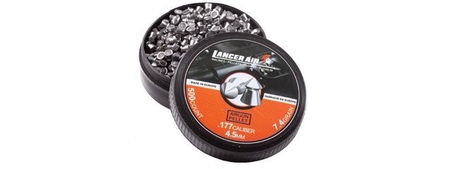 Lancer Air 500 Count 0.177 Caliber 7.4 Gram Air Gun Pellets - 4.5mm Pointed
