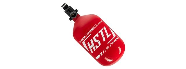 HK Army HOSTILE Carbon Fiber Tank w/ Standard 68ci Reg 4500psi, COLOR: Red/White