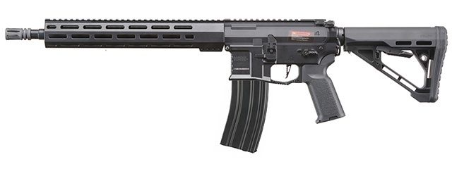 Lancer Tactical Gen 4 Predator SBR AEG w/ PTS SR 12.5&quot; Rail System &amp; Nebula II ETU - Black