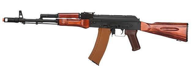 LCT-LCK74-AEG Full Steel AK74 Airsoft AEG Assault Rifle - Black / Wood