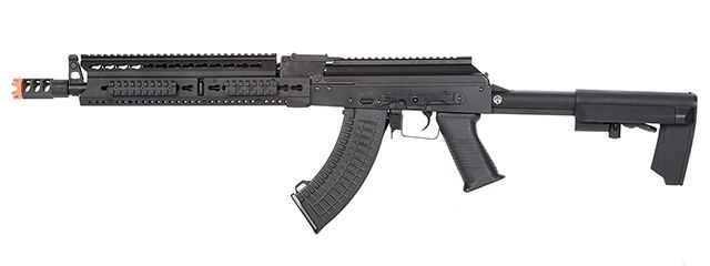 LCT Steel 13.5&quot; KeyMod AK AEG Airsoft Rifle - Black