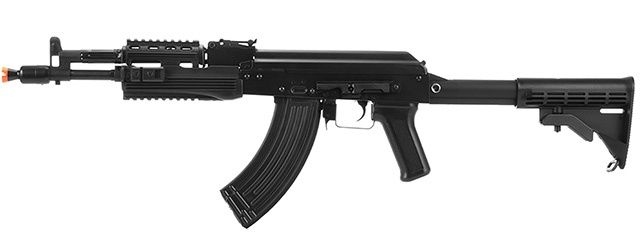 LCT Airsoft AK-104 Assault Rifle AEG w/ Folding Stock - Black