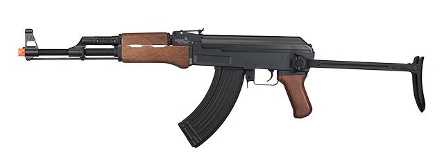 Lancer Tactical AK47 Airsoft AEG Rifle w/ Folding Stock + Battery &amp; Charger
