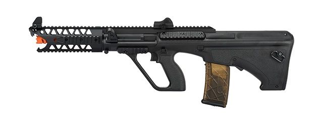 Army Armament AUG 7&quot; Raptor AEG Airsoft Rifle, COLOR: Black