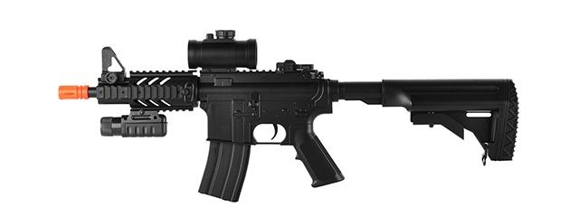 ASG DS4 CQB M4 Airsoft LPEG AEG w/ Red Dot &amp; Tactical Flashlight