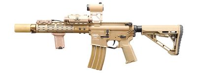 Custom Brimstone - Lancer Tactical Archon 9&quot; M-LOK Proline Series M4 Airsoft Rifle w/ Delta Stock