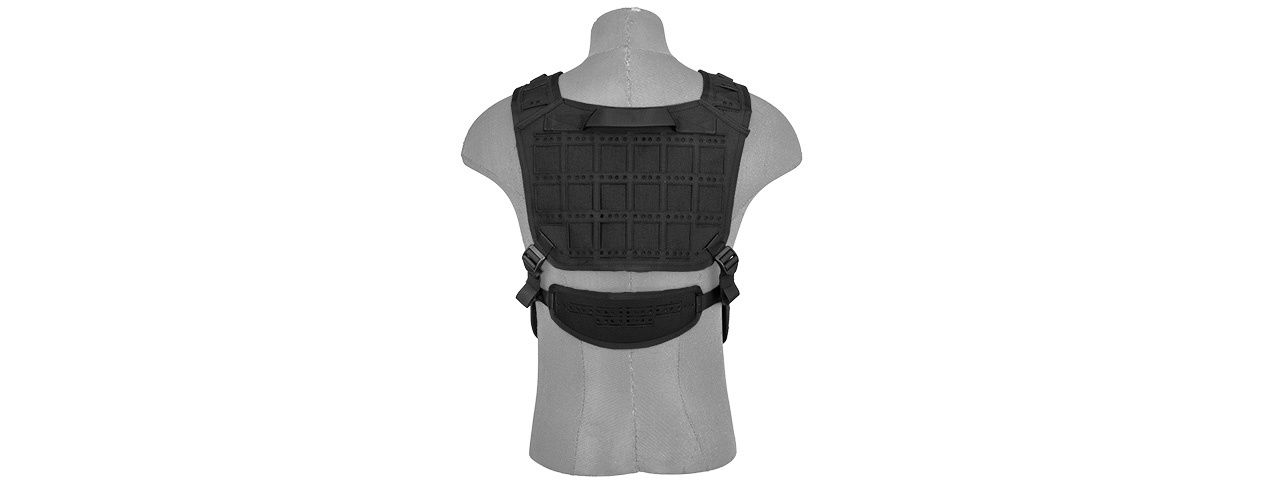 Laser Cut Airsoft Chest Rig with Sling, COLOR: Black