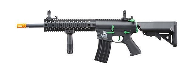 Lancer Tactical Gen 2 M4 Evo Airsoft AEG Rifle - No Battery and Charger, COLOR: Black &amp; Green