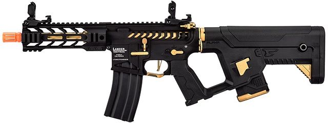 Lancer Tactical Proline Enforcer Battle Hawk 7" Skeleton M4 Airsoft Rifle with Alpha Stock