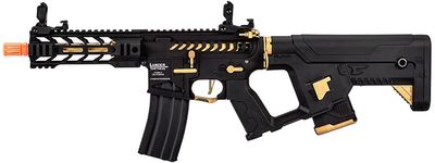 Lancer Tactical Proline Enforcer Battle Hawk 7" Skeleton M4 Airsoft Rifle with Alpha Stock