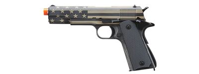 Army Armament Full Metal 1911 GBB Airsoft Pistol - Custom Cerakote Distressed Stars &amp; Stripes