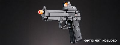 KLI KL-92 AI Optic Ready 6mm Dual Power CO2/Gas Blowback Airsoft Pistol