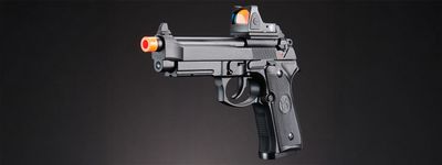 KLI KL-92 AI Optic Ready 6mm Dual Power CO2/Gas Blowback Airsoft Pistol Red Dot Combo