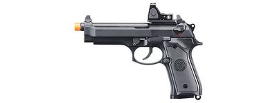 KLI KL92 Optic Ready 6mm Dual Power CO2 Gas Blowback Airsoft Pistol Red Dot Combo